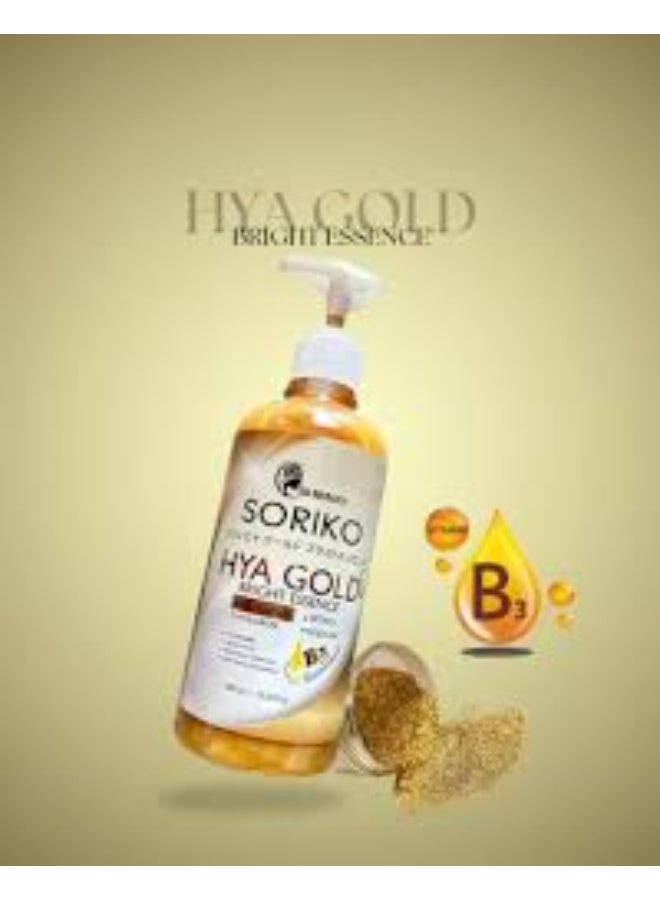 SORIKO Haya Gold Bright Essence Body Lotion for Skin Brightening and Anti-Aging 450ml - Image 3